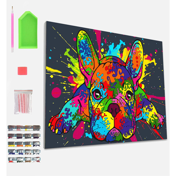 Splat Planet French Bulldog Diamond Painting Art Kit