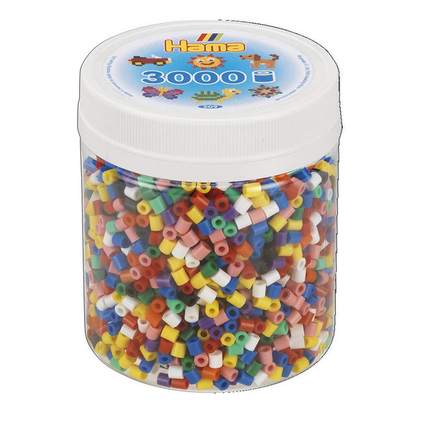 Hama 3,000 Beads - Solid Mix Mosaic, One Size