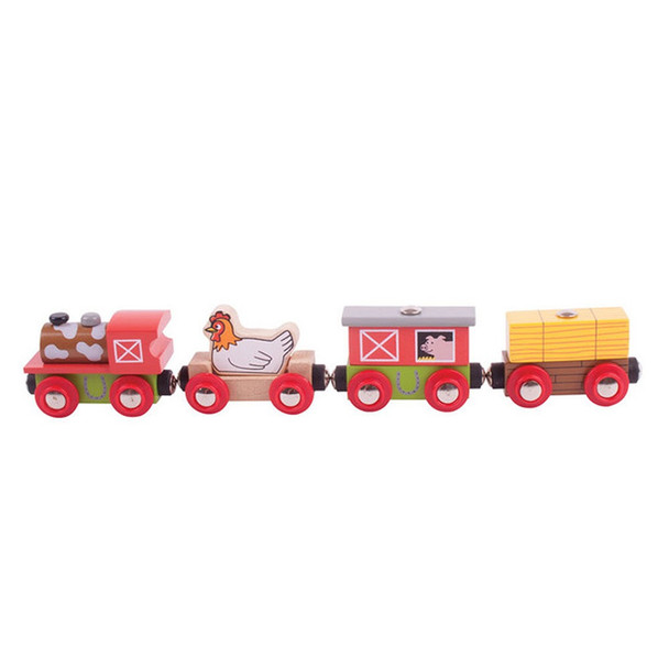 Bigjigs Wooden Railways Farmyard Train