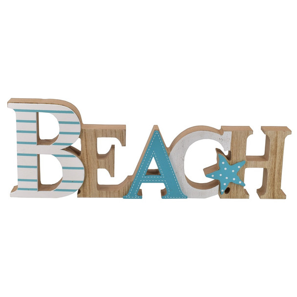 Wooden Beach Letters 30cm