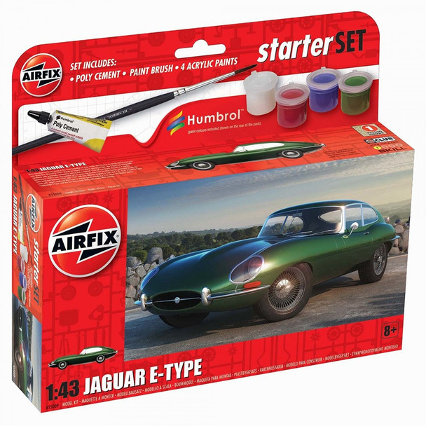 Airfix Small Starter Set Jaguar E-Type  1:43 Scale