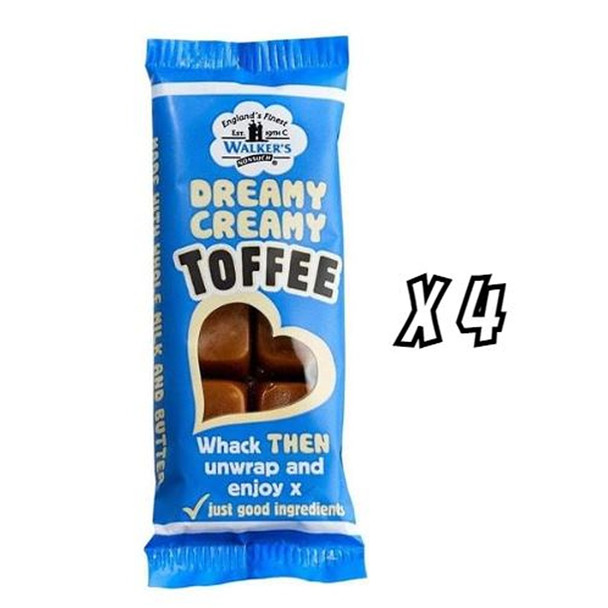 Walkers Ns Dreamy Creamy Toffee Bar Pack Of 4