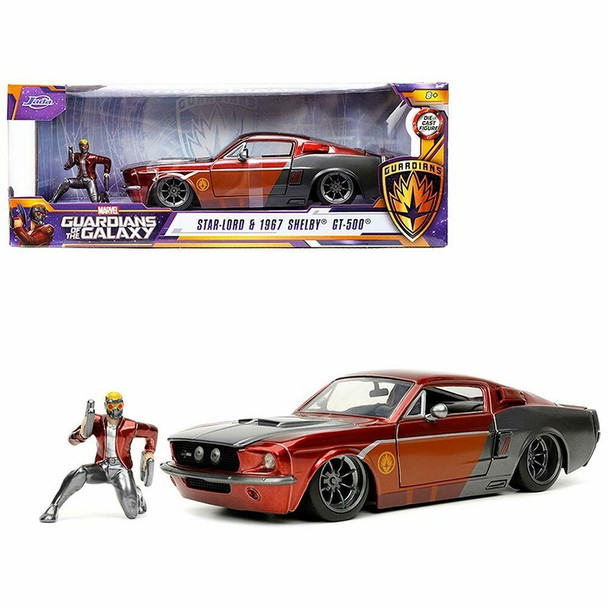 Jada Marvel Guardians Of The Galaxy Starlord  And 1:24 1967 Ford Mustang