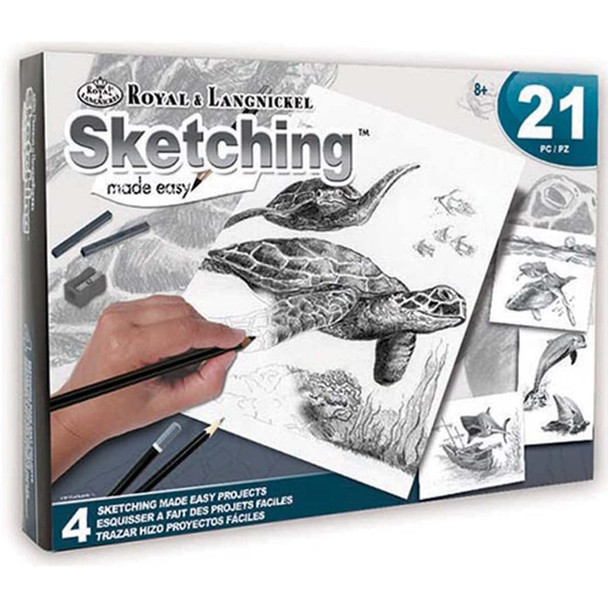 Royal & Langnickel Sketching Sea Life Box Set 4 Piece