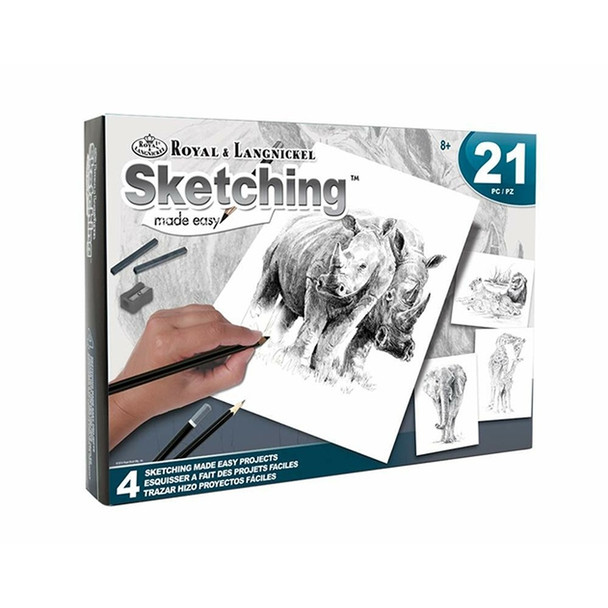 Royal & Langnickel Sketching Zoo Animal Box Set 4 Piece