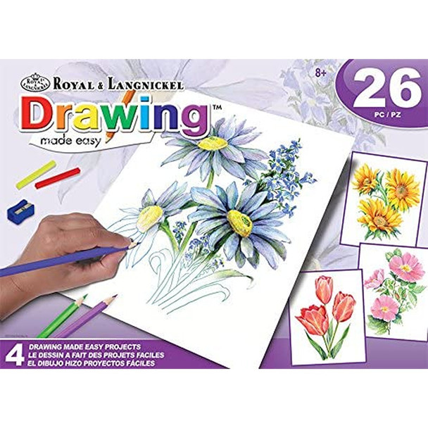 Royal And Langnickel Drawing Made Easy 4 Flower Projects Set
