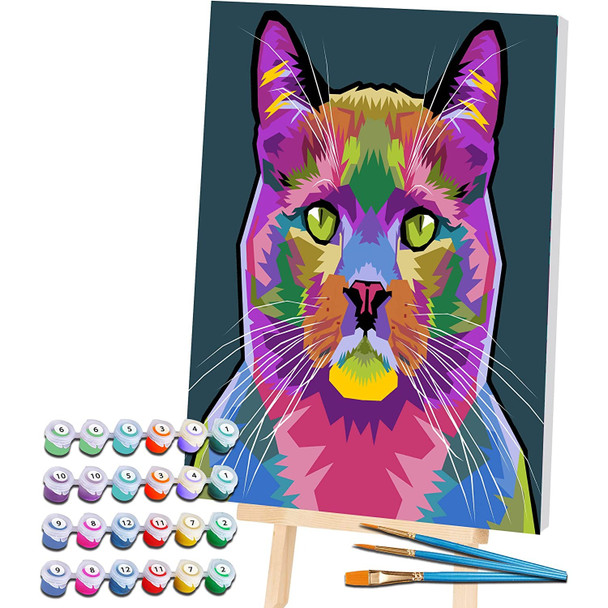 Splat Planet Cat Paint By Numbers Art Kit