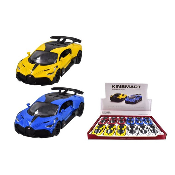Kinsmart 5" Die Cast Bugatti Divo Car (Colours Vary)