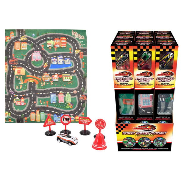 Street Machines Street Racer Play Mat And Vehicle Set (Styles Vary)