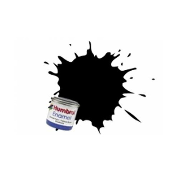 Humbrol Enamel Paint 14ml No 85 Coal Black - Satin