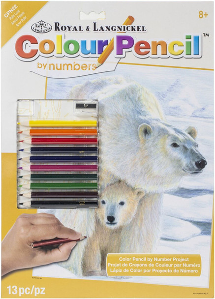 Colour Pencil by Number Kit - Polar Love