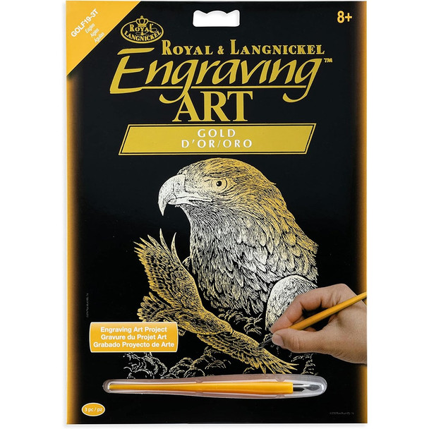 Engraving Art Gold - Eagles