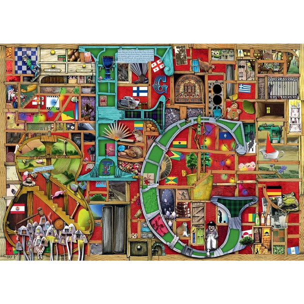 Ravensburger Awesome Alphabet F & G 1000 Piece Jigsaw Puzzle