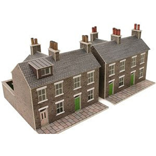 Metcalfe Pn104 N Gauge Two Stone Built Terraced Houses