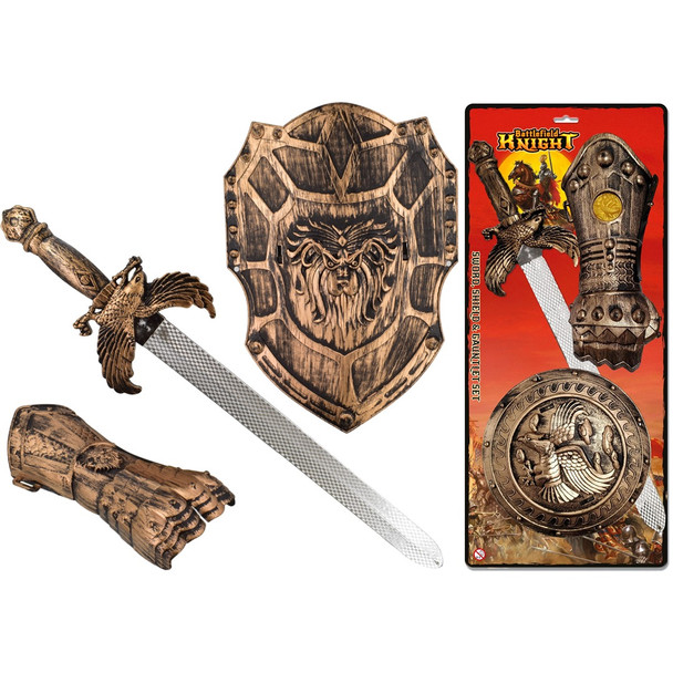 Battlefield Knight Sword Shield & Gauntlet Set