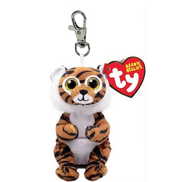 TY Beanie Bellies Key Clip Clawdia Tiger 10cm