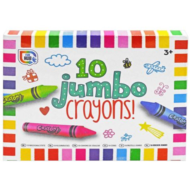Fun Hub 10 Jumbo Crayons