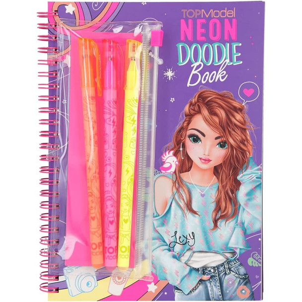 TOP Model Neon Doodle Book With Pen Set