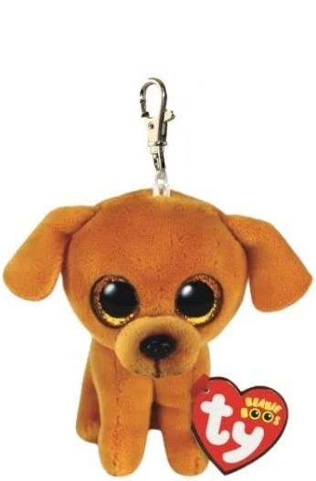 TY Boo Key Clip Zuzu the Brown Dog 7cm