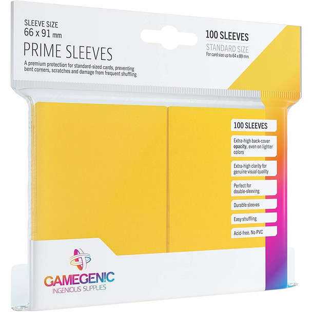 Gamegenic Prime Sleeves Yellow 100Ct