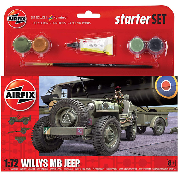 Airfix Starter Set Willys MB Jeep Mb Model Kit