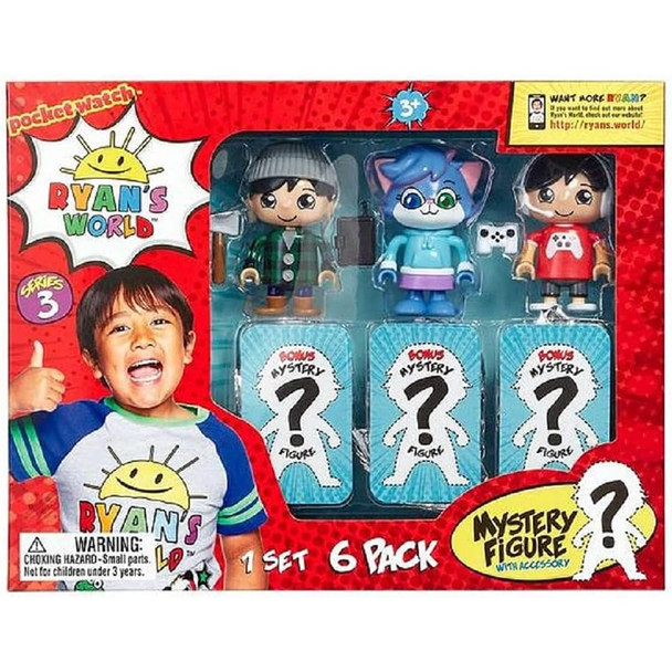 Ryan's World 6 Pack Collectible Mystery Figure Set Ryan's World 6 Pack Collectible Mystery Figure Set