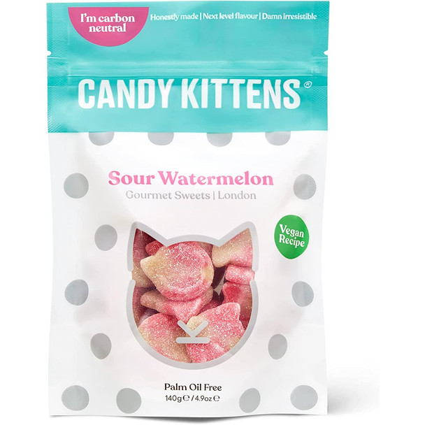 Candy Kittens Sour Watermelon Gourmet Sweets 140G(One Supplied)