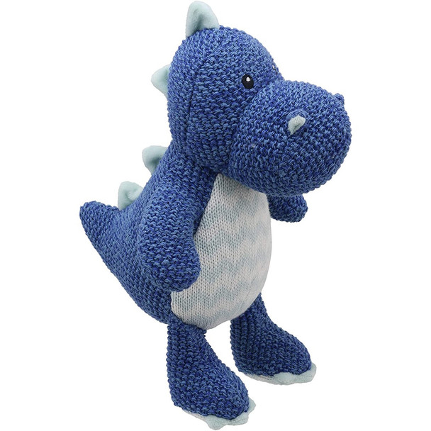 Puppet Company Wilberry Knitted Dragon (Blue) Soft Toy