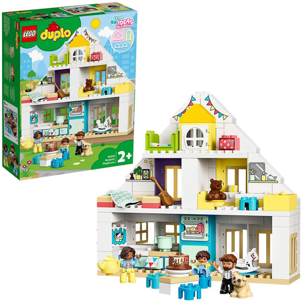 LEGO 10929 DUPLO Town Modular Playhouse 3-in-1 Set, Dolls House