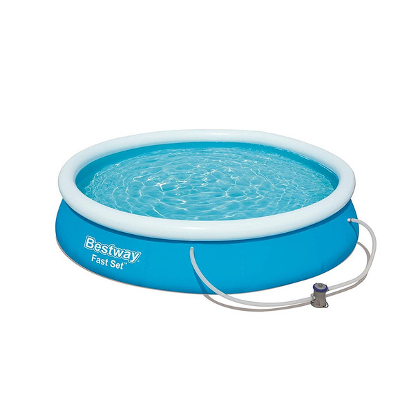 Bestway Round Inflatable Pool with Filter Pump, Fast Set, 12 ft
