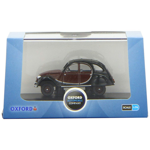 Oxford Diecast 76CT001 Charleston Maroon/Black Citroen 2CV