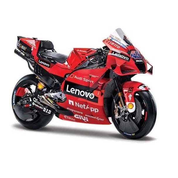 Maisto 1:18 43 Red Motorbike Ducati Lenovo Die-Cast Replica Model