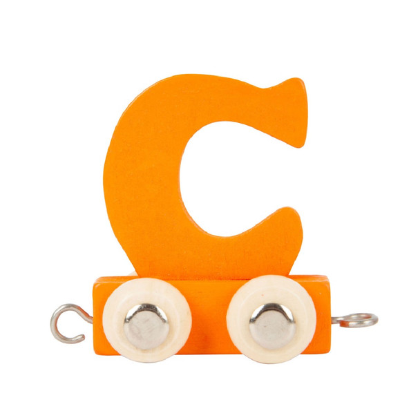 Small Foot Orange Wooden Train Letter 'C'