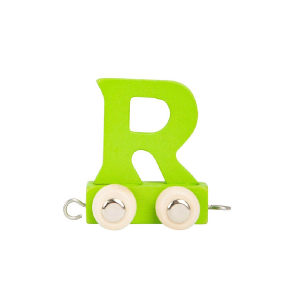 Small Foot Green Wooden Train Letter 'R'