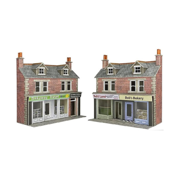 Metcalfe PO306 Terraced Shop Fronts Red Brick Model Kit