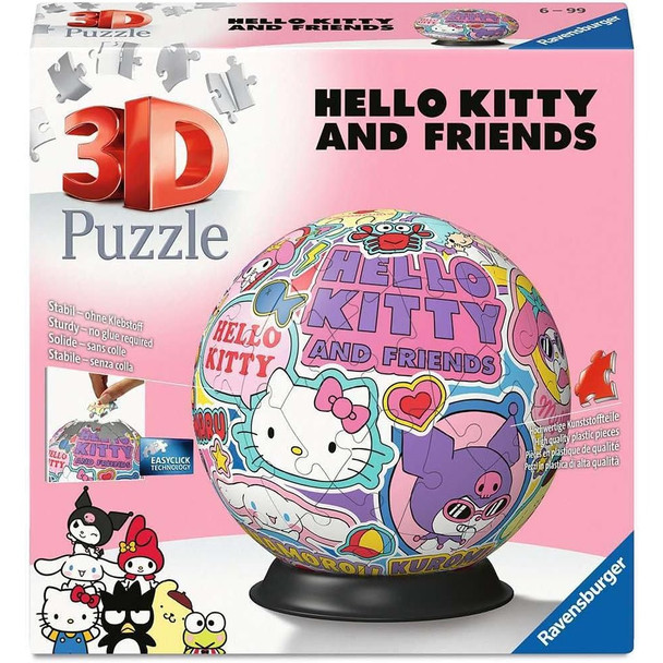 Ravensburger Hello Kitty 3D Puzzle Ball 72 Piece Jigsaw Puzzle