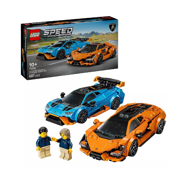 Lego Speed Champions 77238 Lamborghini Revuelto & Huracán STO 607 Piece Set