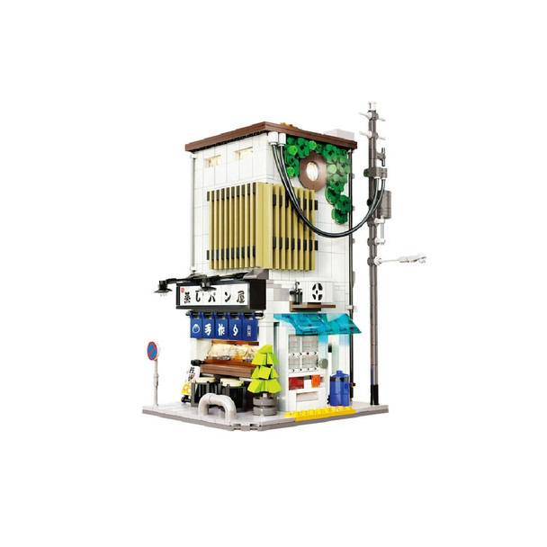 CaDa Japanese- Style Steamed Bun Shop With Light 1108 Piece Set