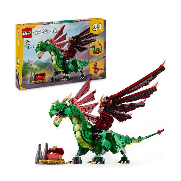 Lego Creator 31161 3 In 1 Medieval Dragon 715 Construction Set