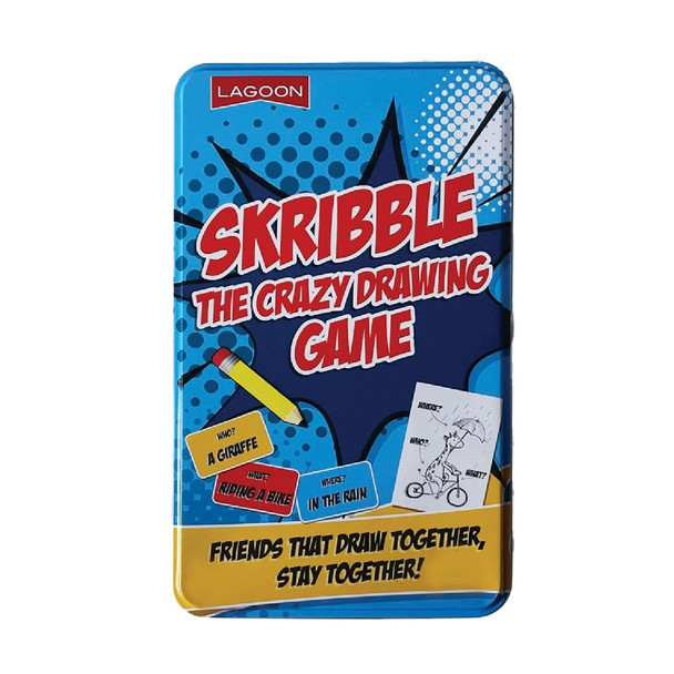 Skribble The Family Fun Crazy Drawing Game Tin