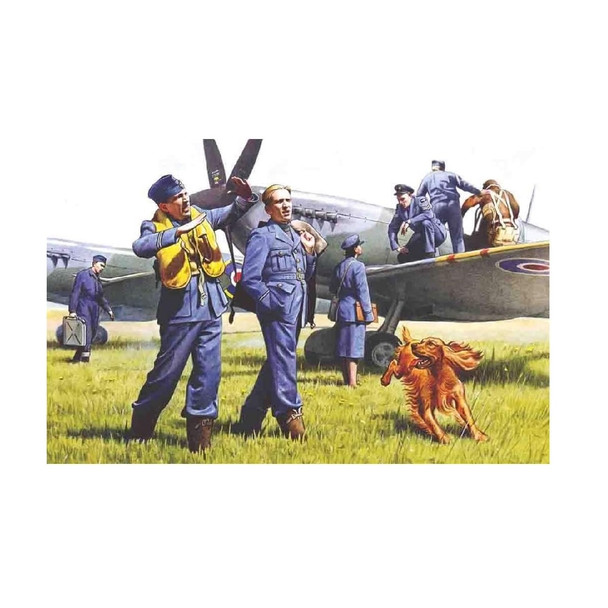 ICM RAF Pilots & Ground Personnel  7 Figure Model Kit