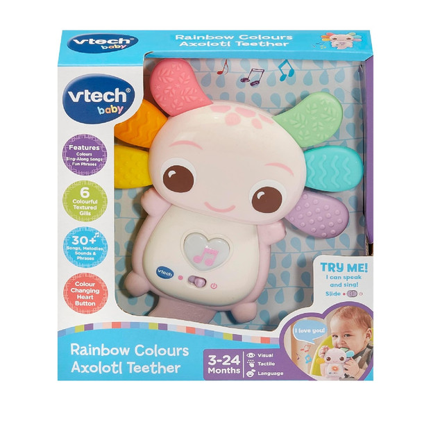 Vtech Rainbow Colours Axolotl Teether Pink Interactive Toy