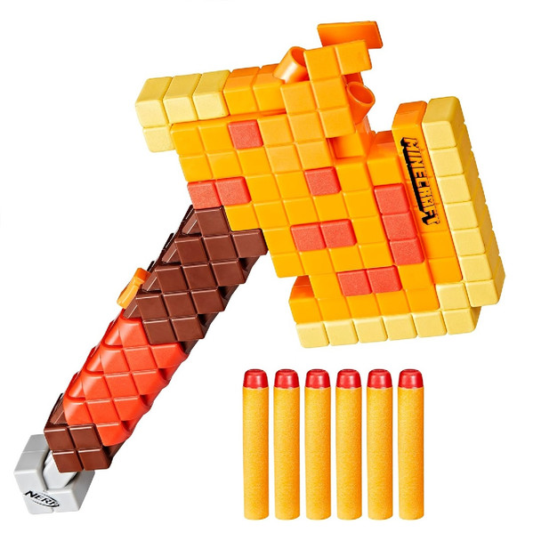 Nerf Minecraft Firebrand Axe Dart Blaster