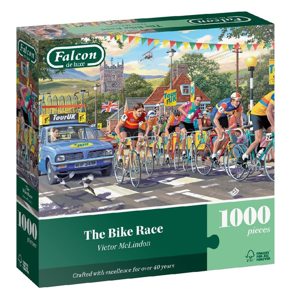 Falcon De Luxe The Bike Race April 1000 Piece Jigsaw Puzzle