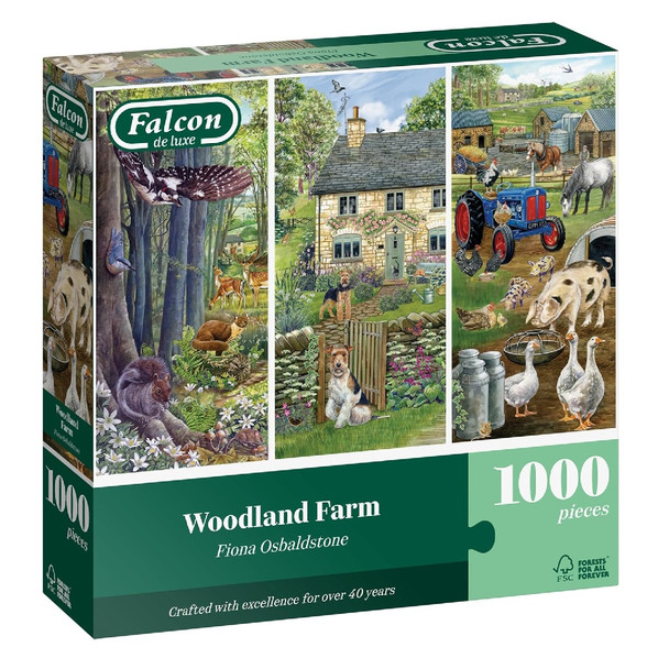 Falcon De Luxe Woodland Farm 1000 Piece