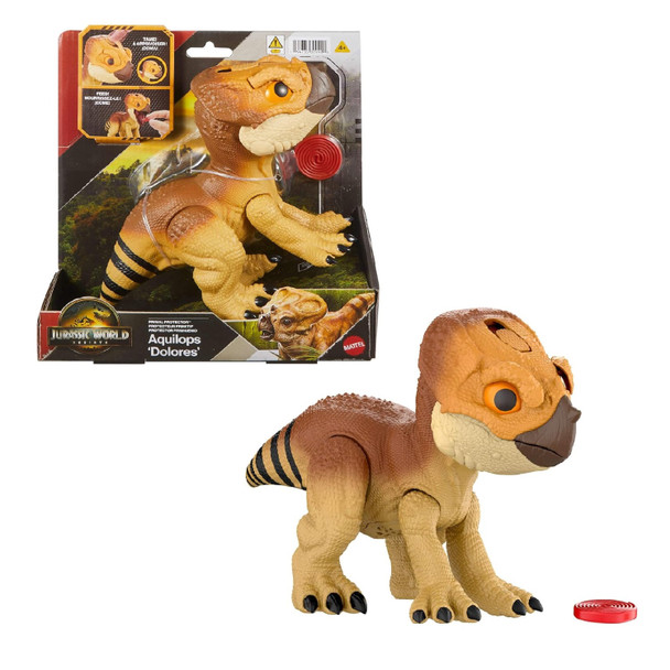 Mattel Jurassic World Rebirth Primal Protector Aquilops Dolores