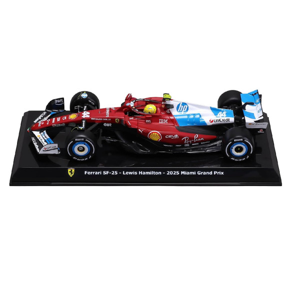 Bburago 1:24 F1 Ferrari Sf-25 2025 Hamilton With Helmet Mi Model