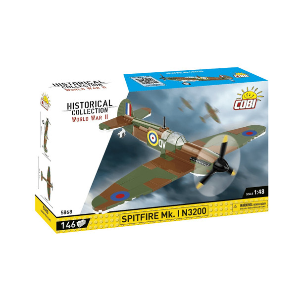 Cobi Hc Wwii /5868/ Spitfire Mk.I N3200 146 Kl. Model Kit
