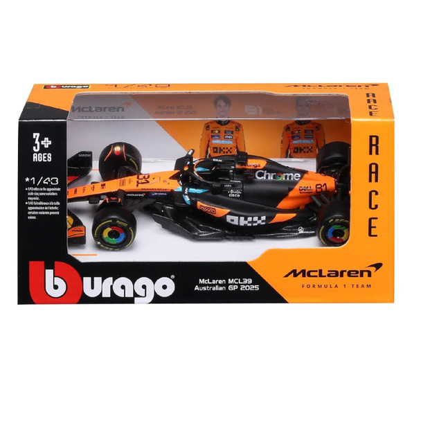 Bburago 1:43 F1 Mclaren Mcl39 2025 Piastri Australia Gp Diecast Model