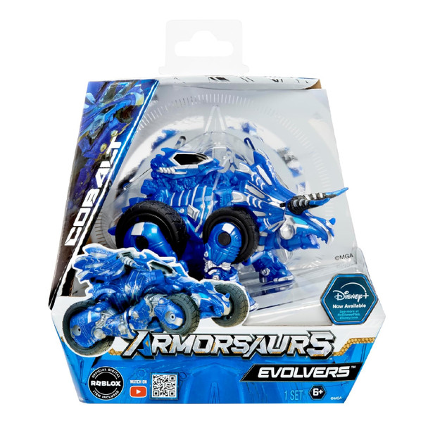 Armorsaurs Evolver Cobalt - 2-in-1 Triceratops Vehicle Suitable
